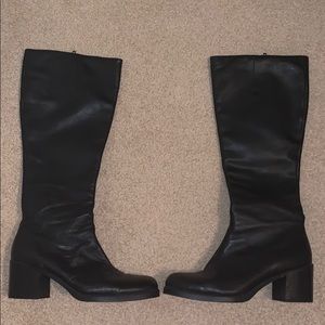 Black Knee High Boots